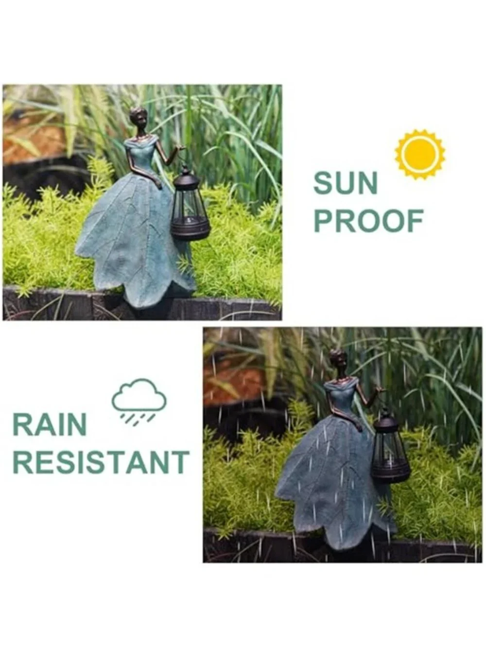 Fairy Statues Solar Outdoor Lights - Resin Garden Figurines